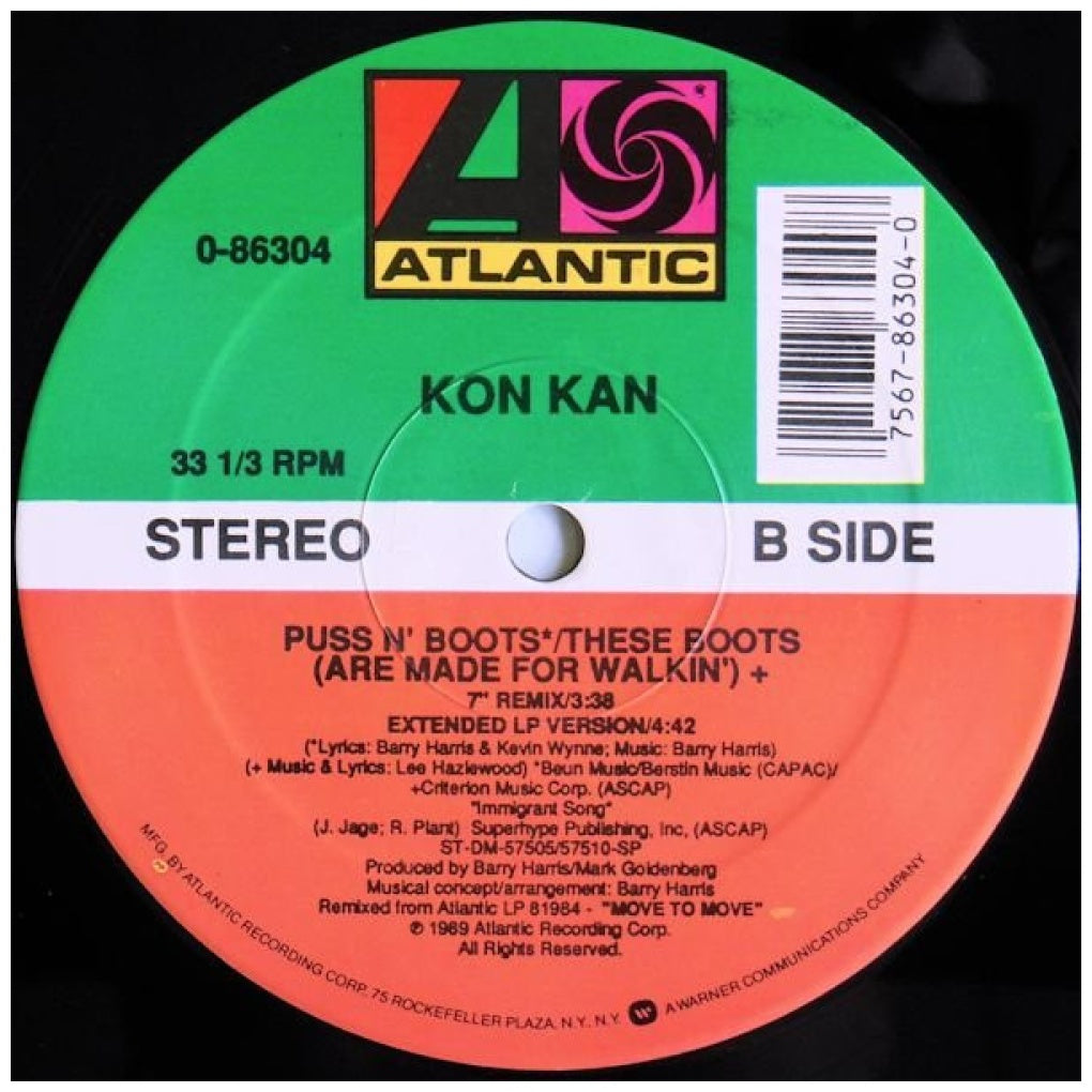 KON KAN - PUSS N' BOOTS/THESE BOOTS ARE MADE FOR WALKIN' | 12" MAXI SINGLE VINILO USADO