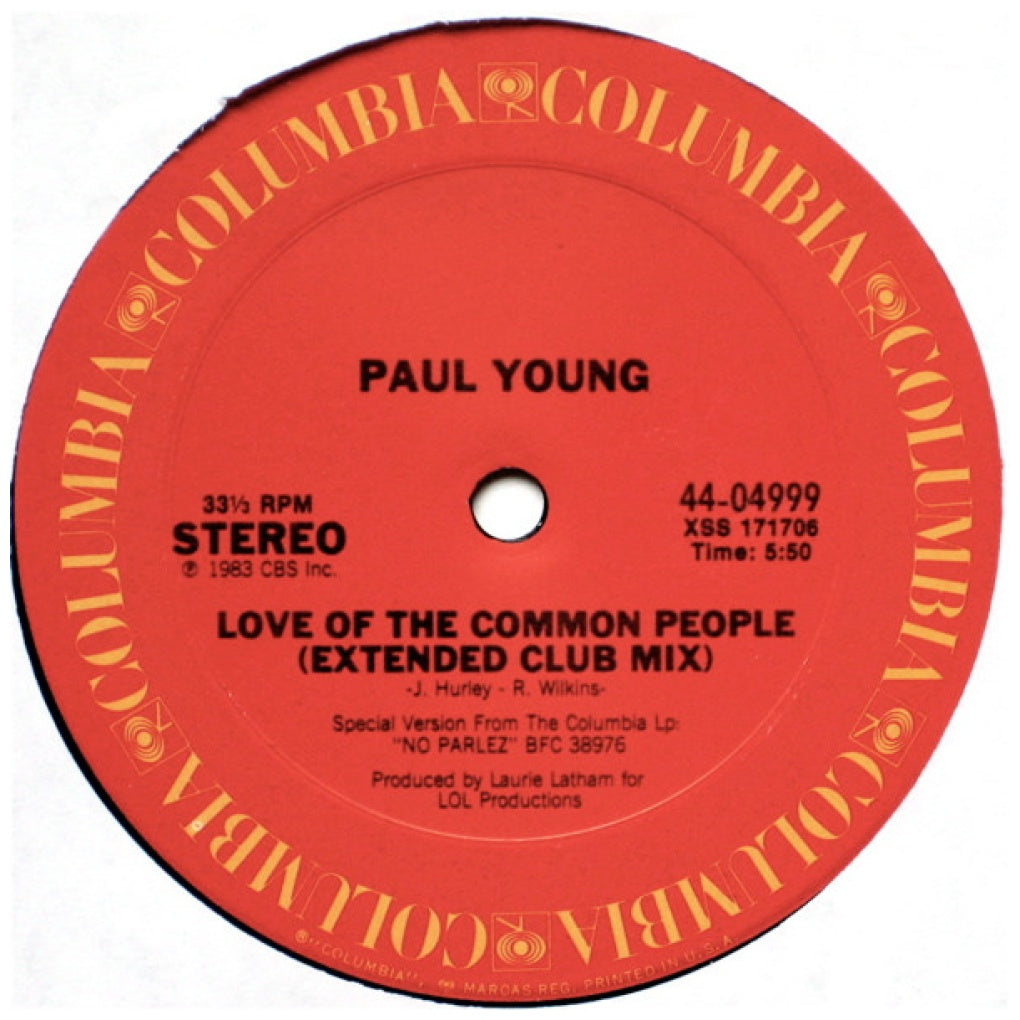 PAUL YOUNG - LOVE OF THE COMMON PEOPLE/COME BACK AND STAY (EXTENDED VERSIONS) (PROMO COPY) | 12" MAXI SINGLE VINILO USADO