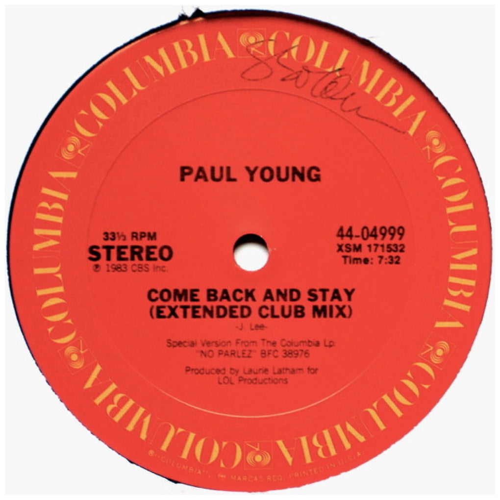 PAUL YOUNG - LOVE OF THE COMMON PEOPLE/COME BACK AND STAY (EXTENDED VERSIONS) (PROMO COPY) | 12" MAXI SINGLE VINILO USADO