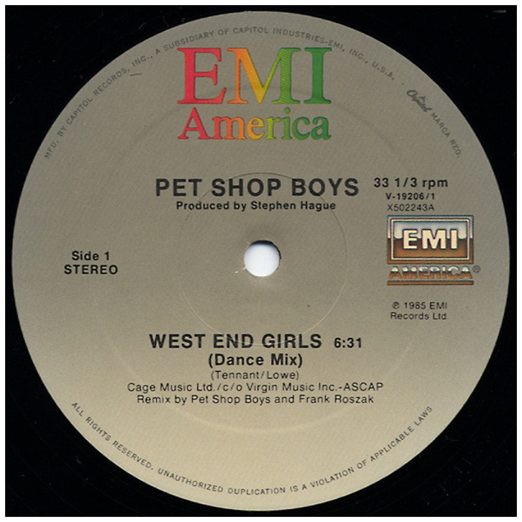 PET SHOP BOYS - WEST END GIRLS | 12" MAXI SINGLE VINILO USADO