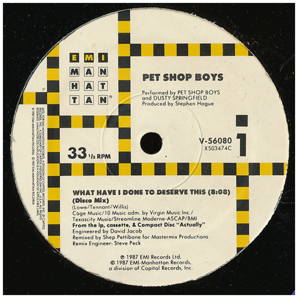 PET SHOP BOYS - WHAT HAVE I DONE TO DESERVE THIS/RENT | 12" MAXI SINGLE VINILO USADO