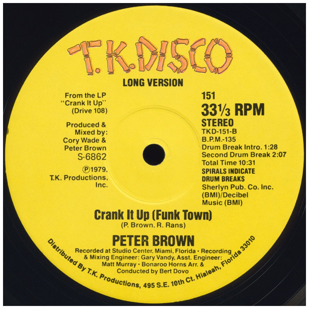 PETER BROWN - CRANK IT UP | 12" MAXI SINGLE VINILO USADO