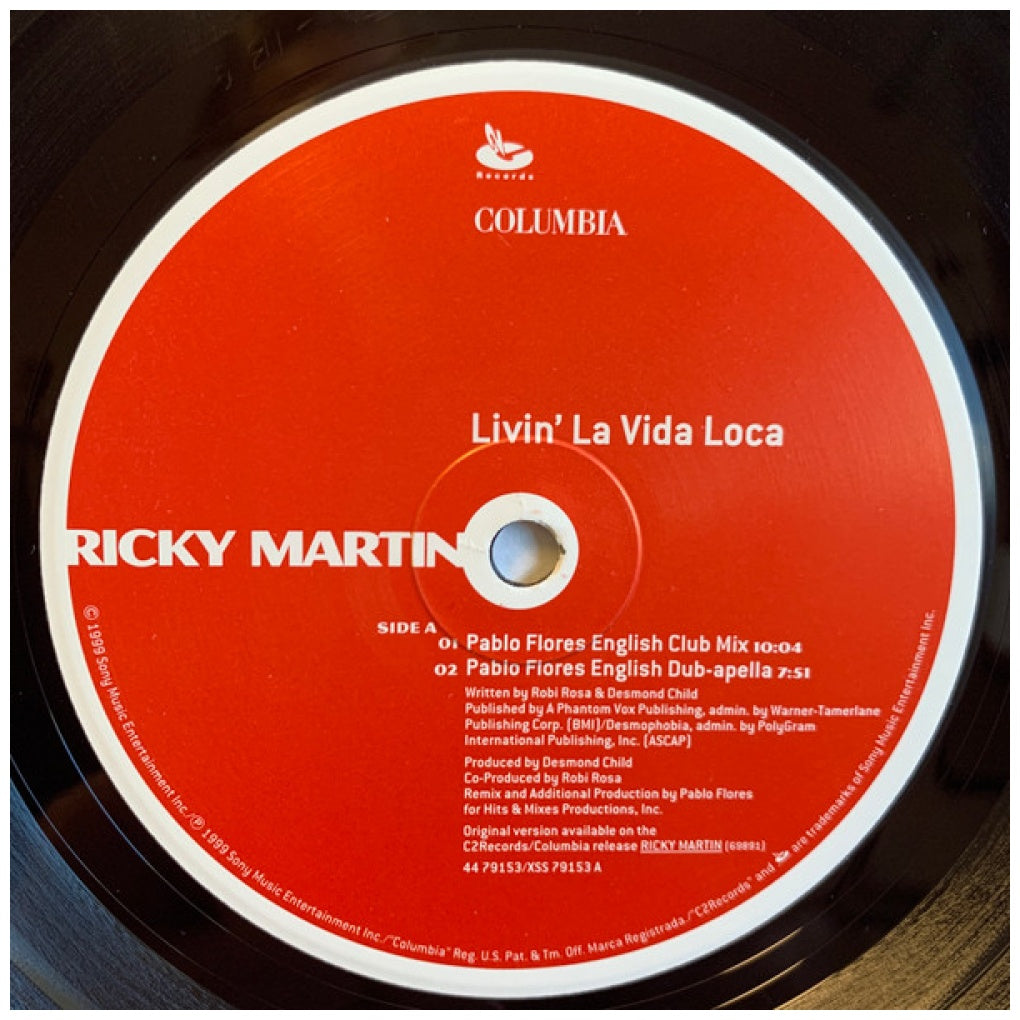 RICKY MARTIN - LIVIN' LA VIDA LOCA | 12" MAXI SINGLE VINILO USADO