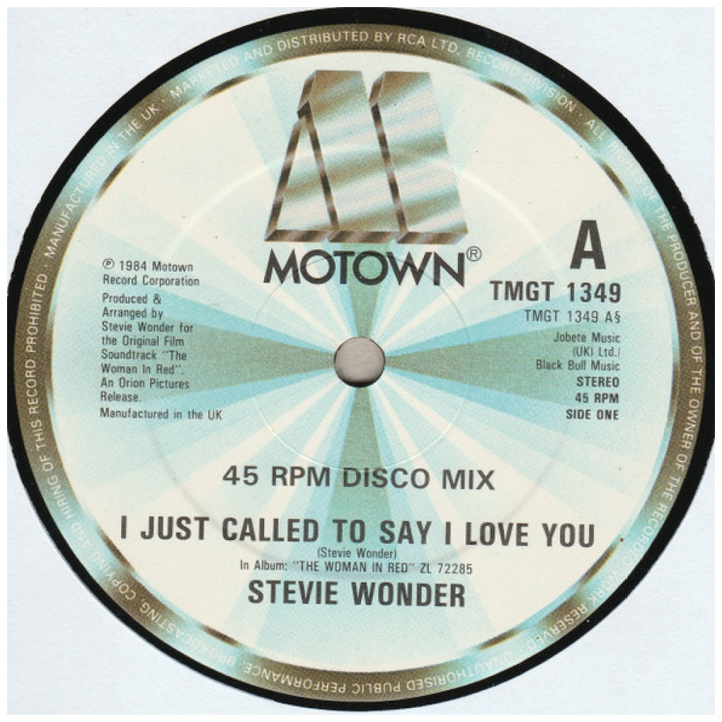 STEVIE WONDER - I JUST CALL TO SAY I LOVE YOU (VDE-NUEVO/SELLADO) | 12" MAXI SINGLE VINILO