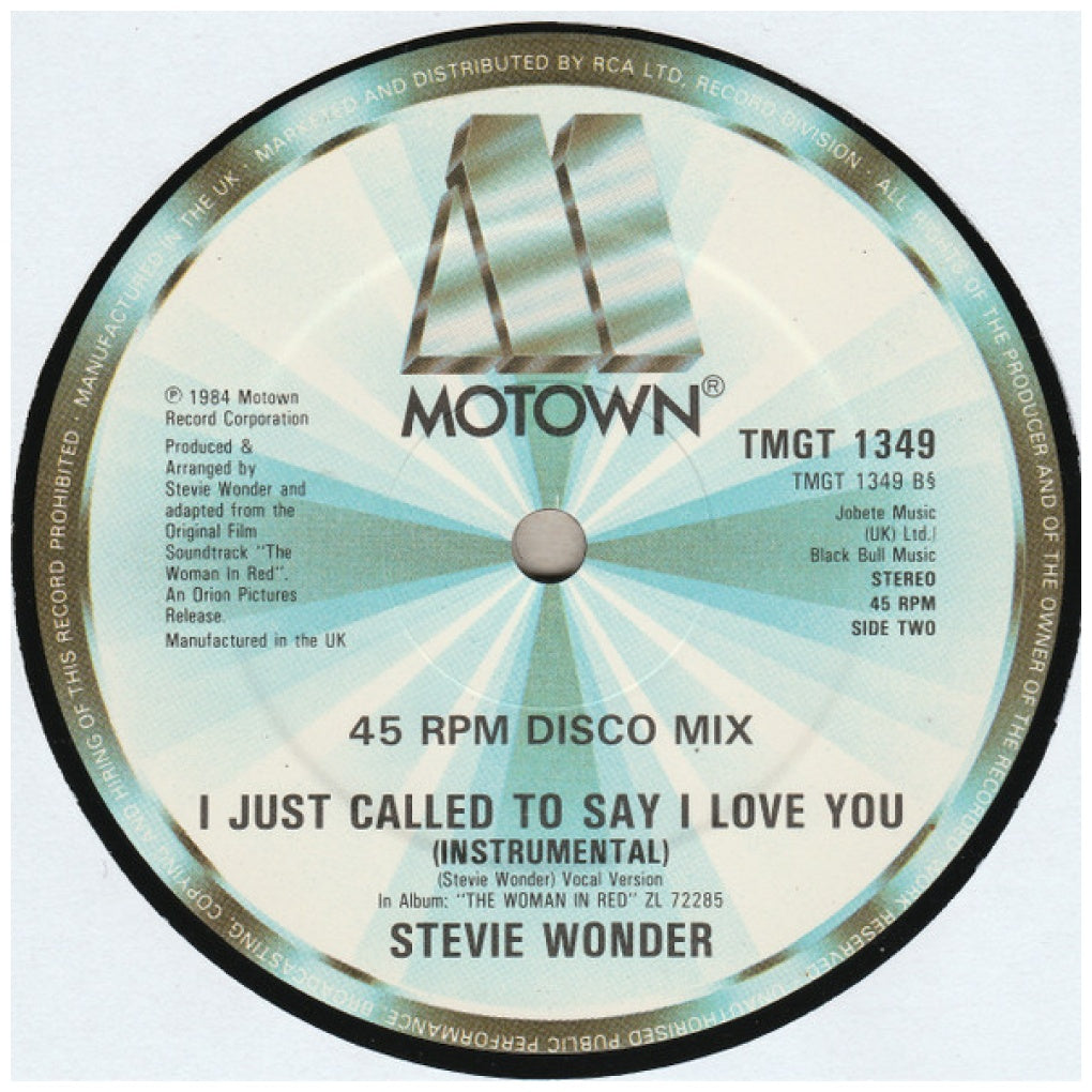 STEVIE WONDER - I JUST CALL TO SAY I LOVE YOU (VDE-NUEVO/SELLADO) | 12" MAXI SINGLE VINILO