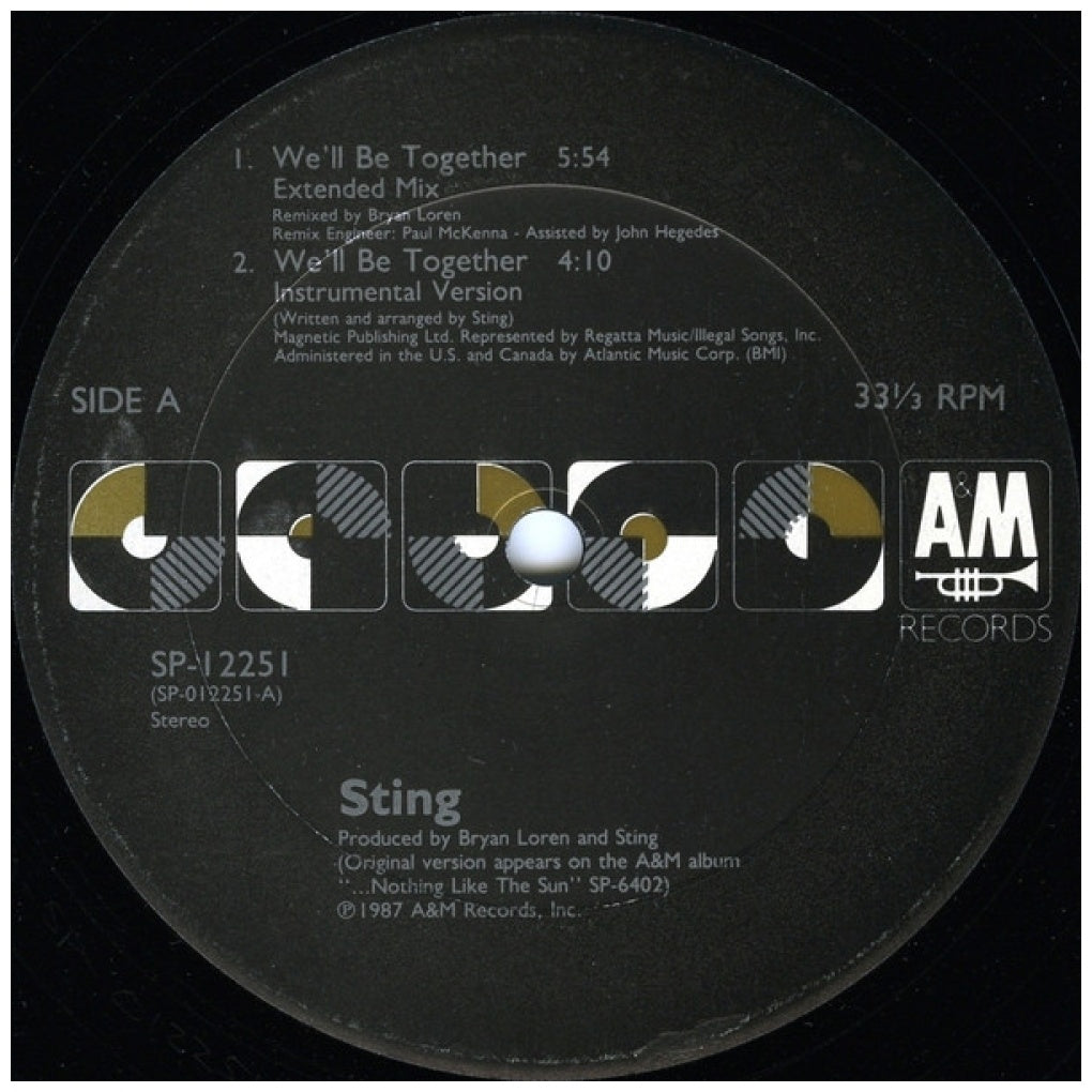 STING - WILL BE TOGETHER | 12" MAXI SINGLE VINILO USADO