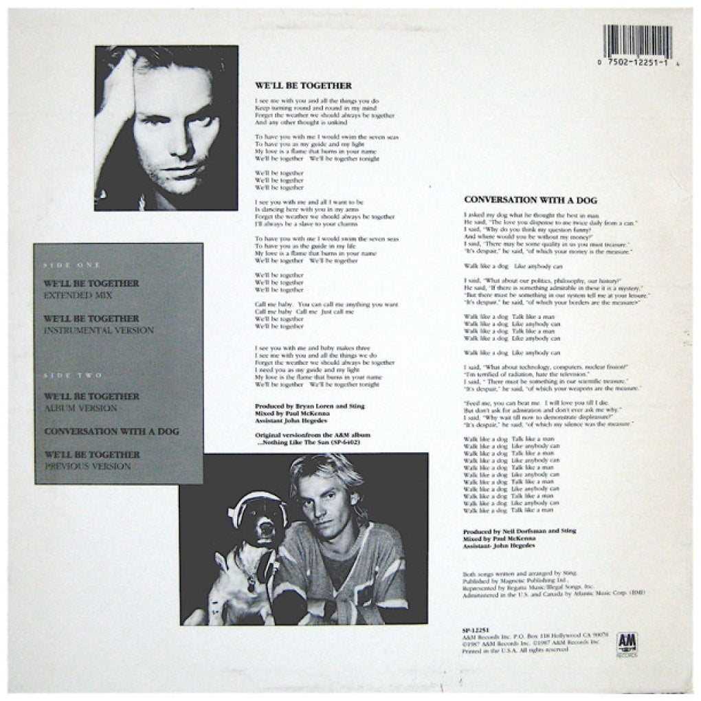 STING - WILL BE TOGETHER | 12" MAXI SINGLE VINILO USADO