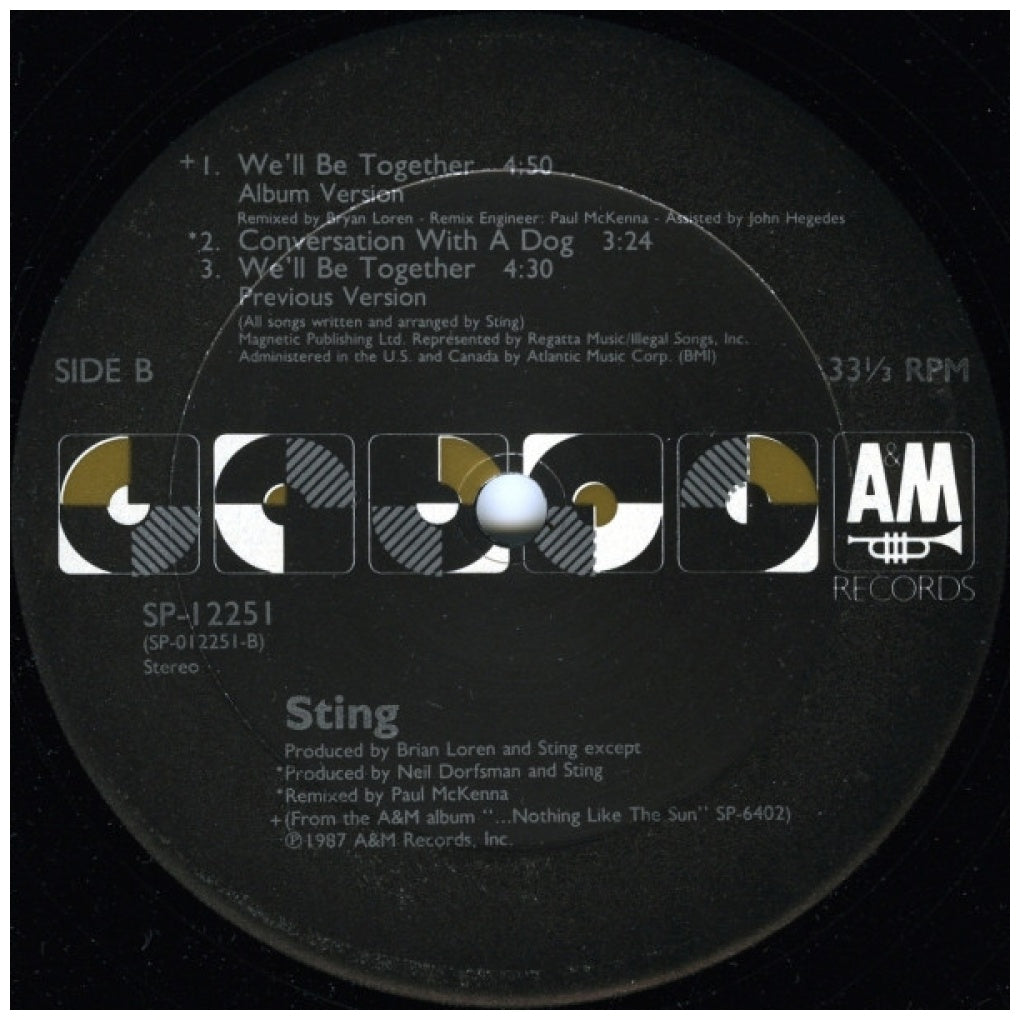 STING - WILL BE TOGETHER | 12" MAXI SINGLE VINILO USADO