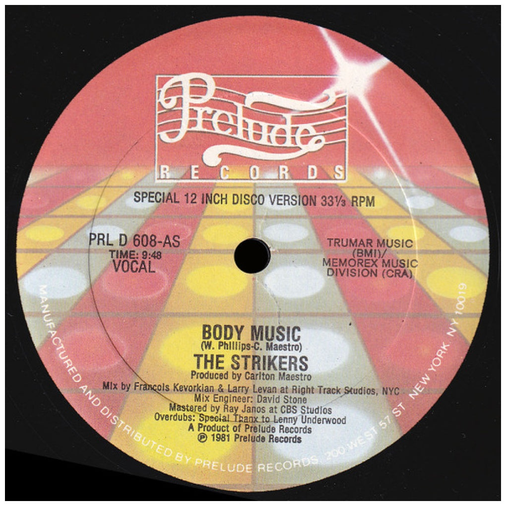 THE STRIKERS - BODY MUSIC | 12" MAXI SINGLE VINILO USADO