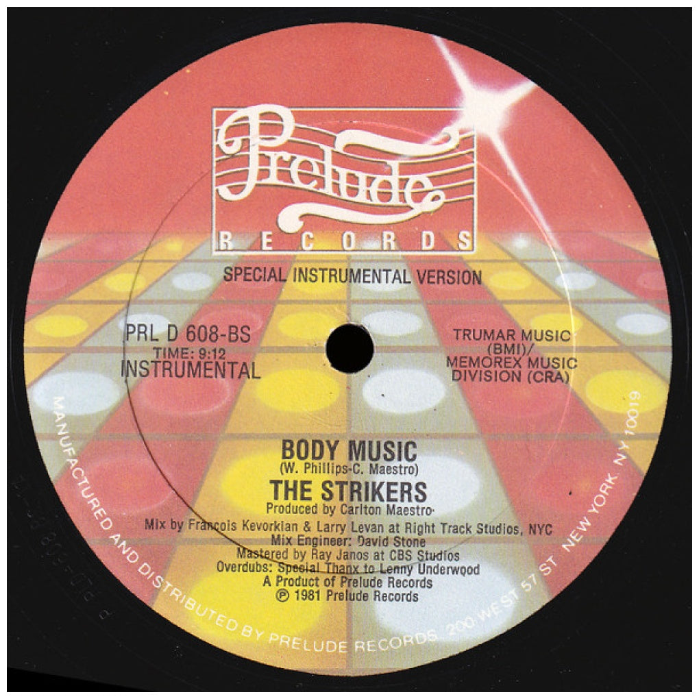 THE STRIKERS - BODY MUSIC | 12" MAXI SINGLE VINILO USADO
