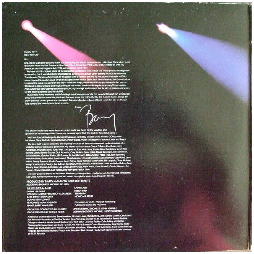 BARRY MANILOW - LIVE (2LP) | VINILO USADO