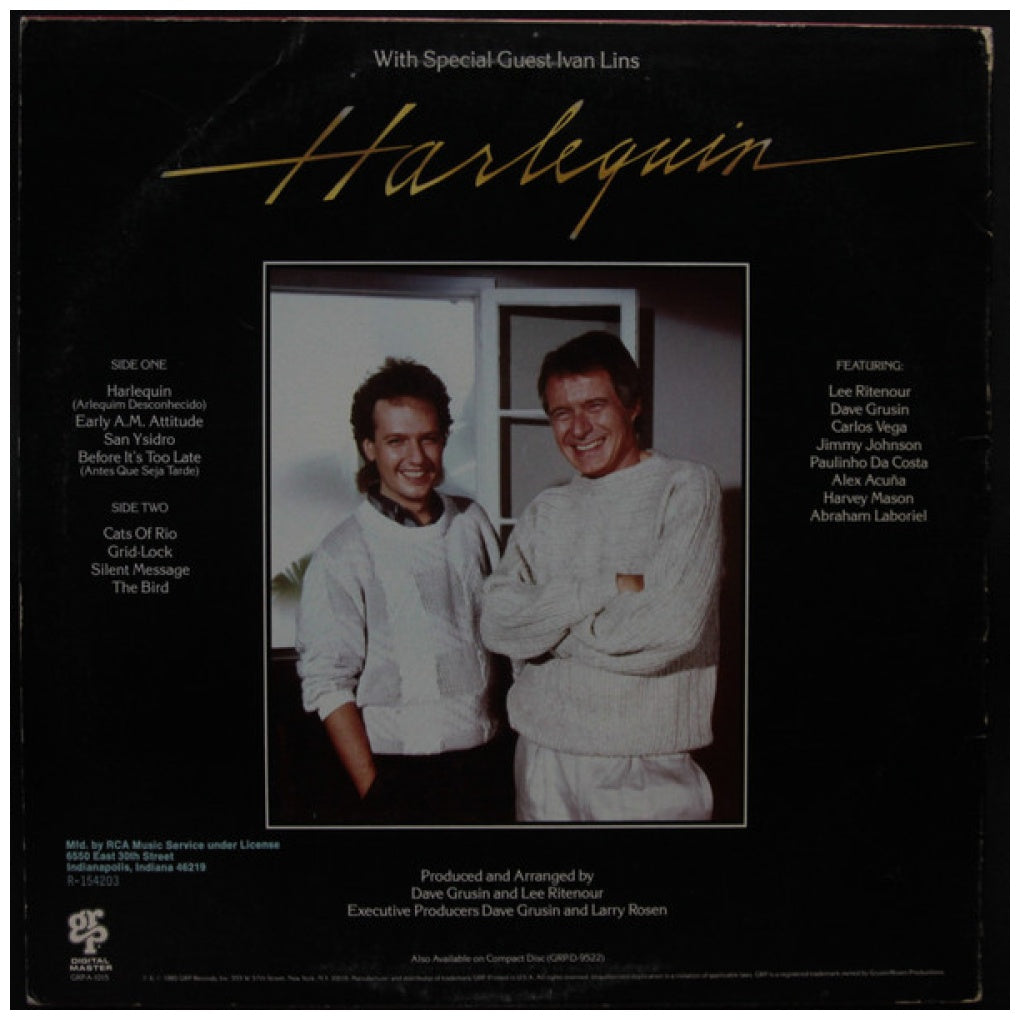 DAVE GRUSIN & LEE RITENOUR - HARLEQUIN (VDE-NUEVO/SELLADO) | VINILO