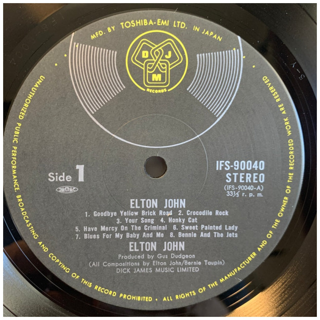 ELTON JOHN - BEST 20 (MADE IN JAPAN) | VINILO USADO