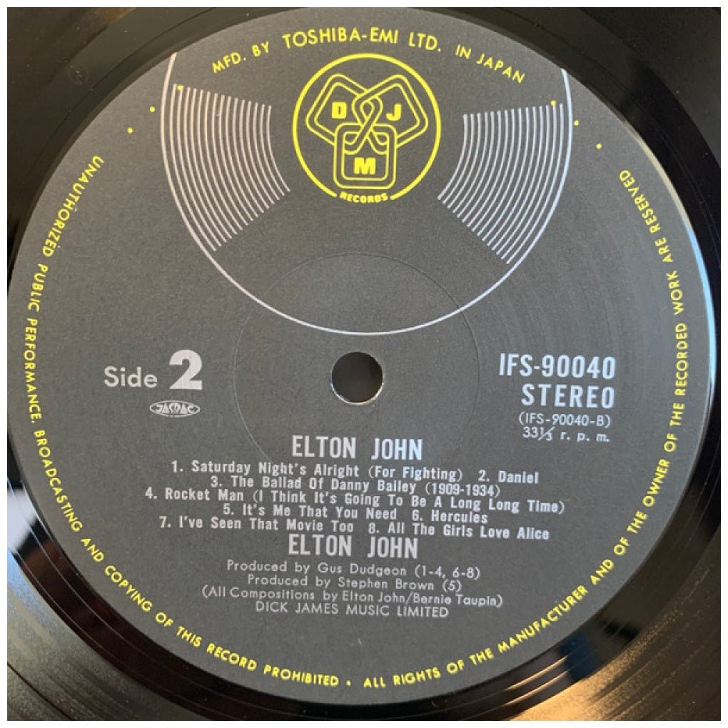 ELTON JOHN - BEST 20 (MADE IN JAPAN) | VINILO USADO