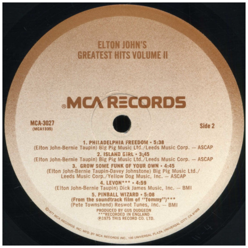 ELTON JOHN - GREATEST HITS VOL II | VINILO USADO