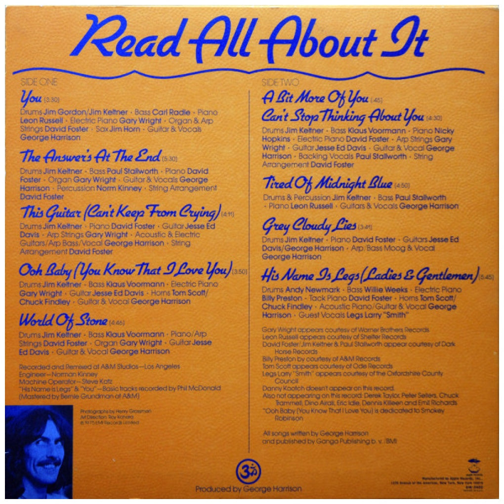 GEORGE HARRISON - EXTRA TEXTURE (READ ALL ABOUT IT) | VINILO USADO