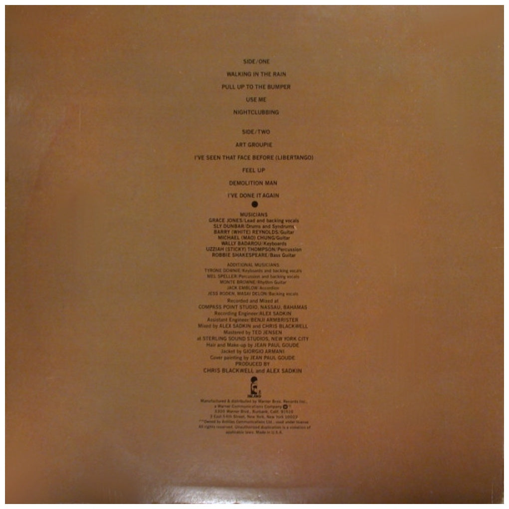 GRACE JONES - NIGHTCLUBBING | VINILO USADO