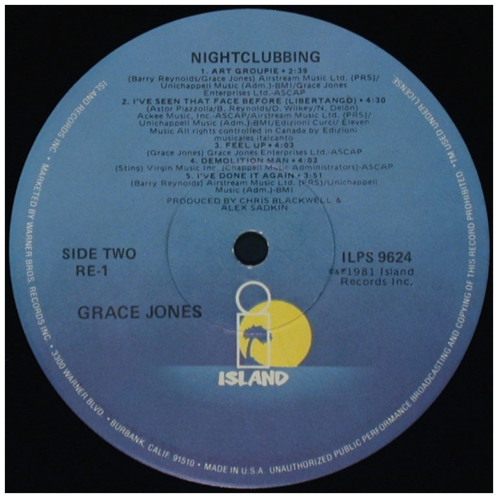 GRACE JONES - NIGHTCLUBBING | VINILO USADO