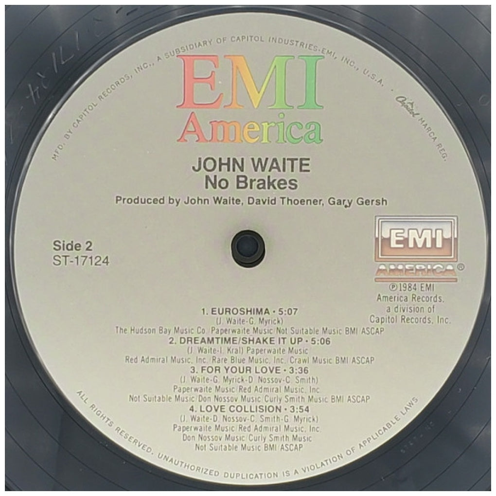 JOHN WAITE - NO BREAKS | VINILO USADO
