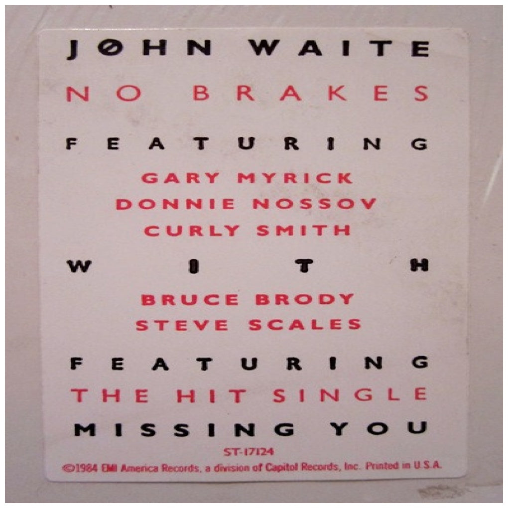 JOHN WAITE - NO BREAKS | VINILO USADO