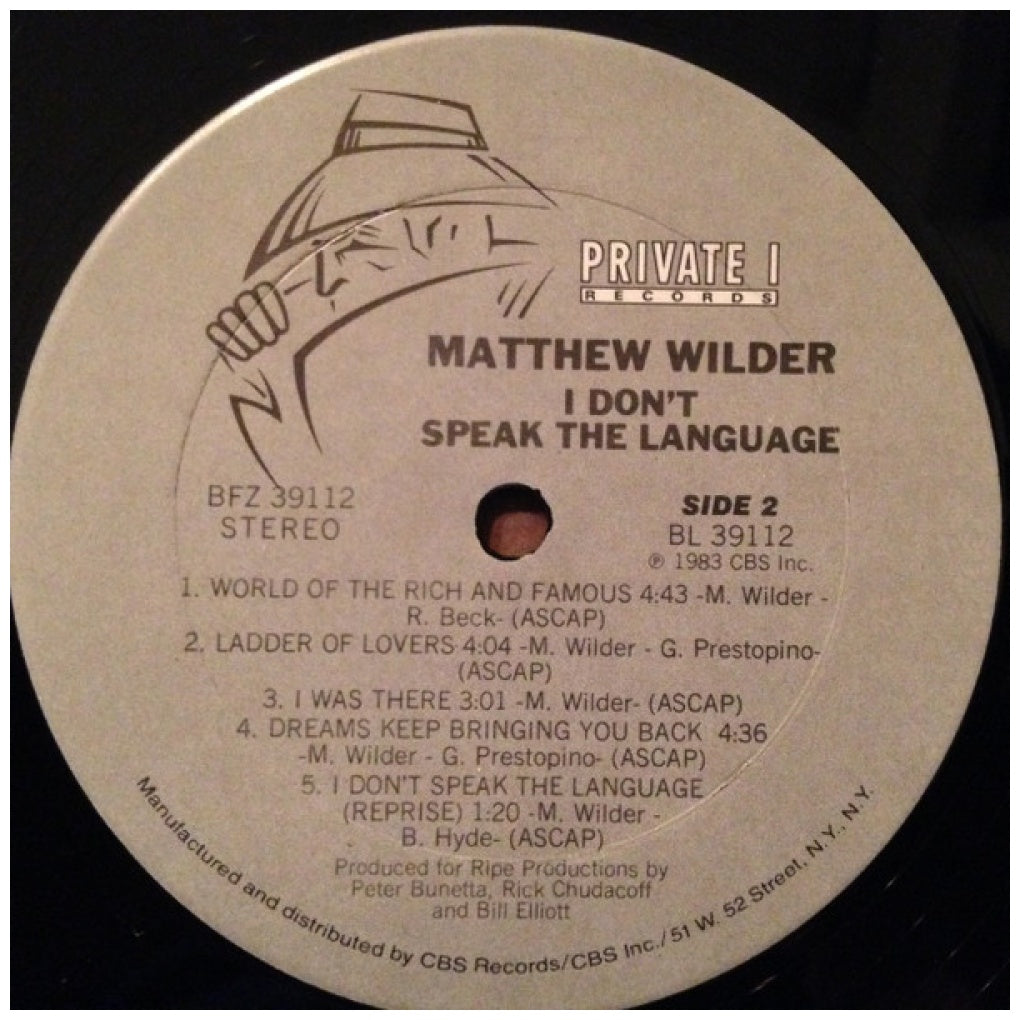 MATHEW WILDER - I DON'T SPEAK THE LANGUAJE | VINILO USADO