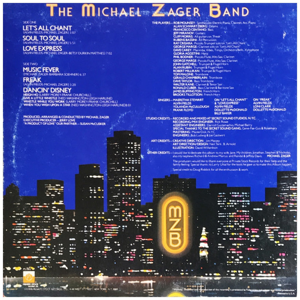 MICHAEL ZAGER BAND - LET'S ALL CHANT | VINILO USADO