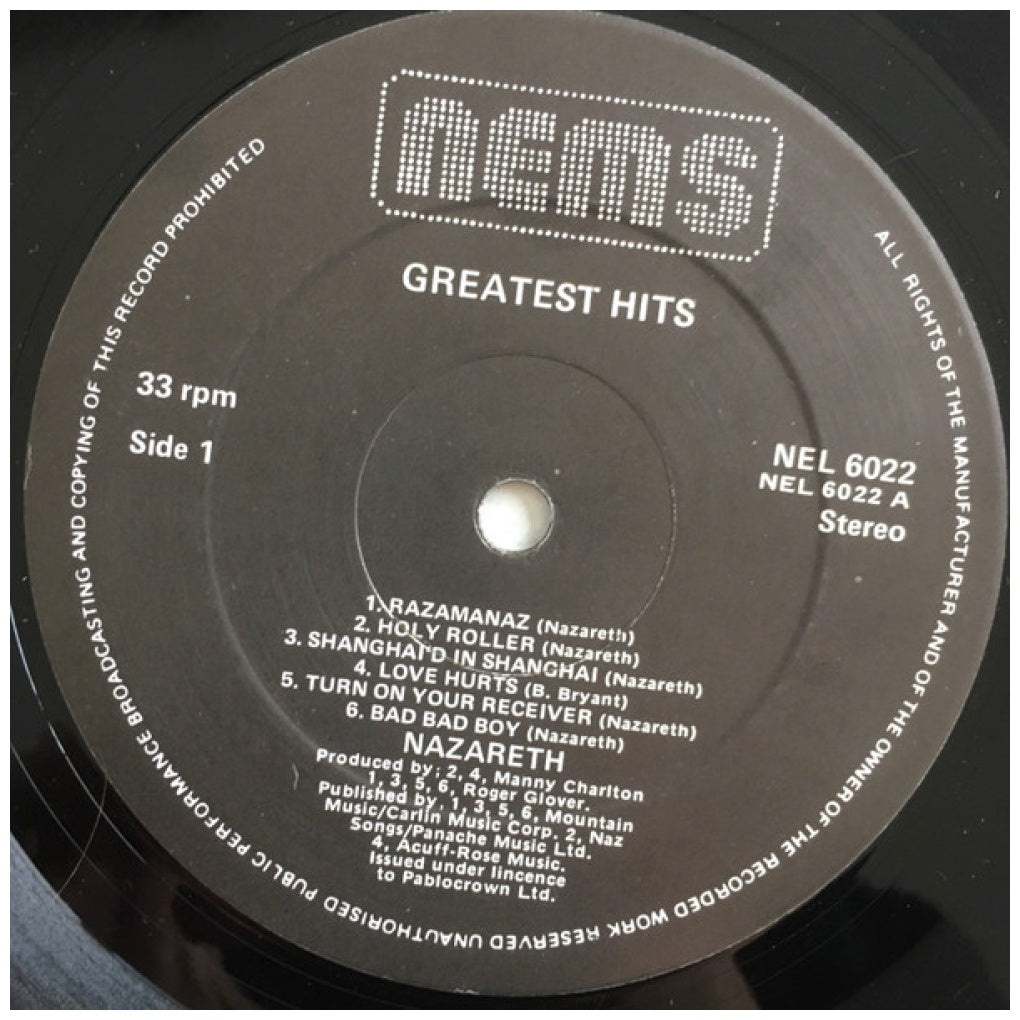 NAZARETH - GREATEST HITS (VDE-NUEVO/SELLADO) | VINILO