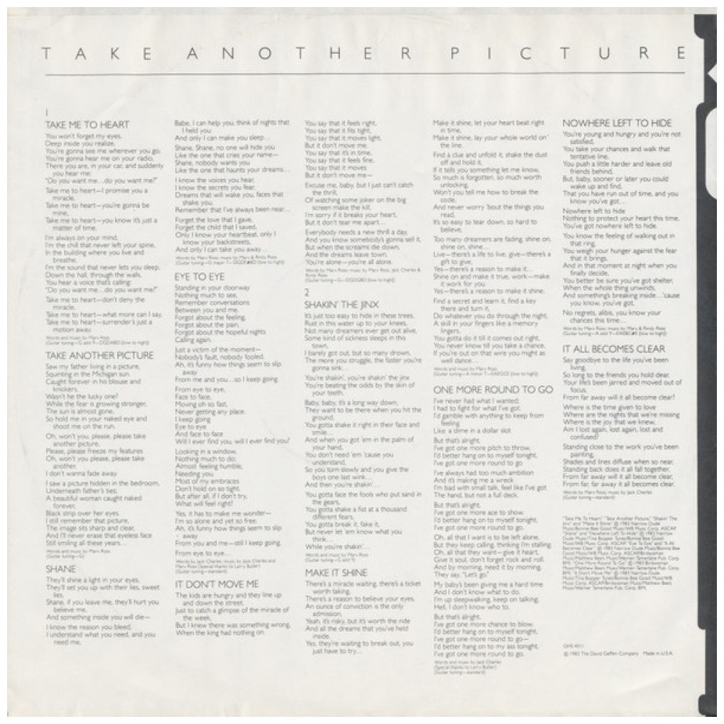 QUARTERFLASH - TAKE ME ANOTHER PICTURE | VINILO USADO