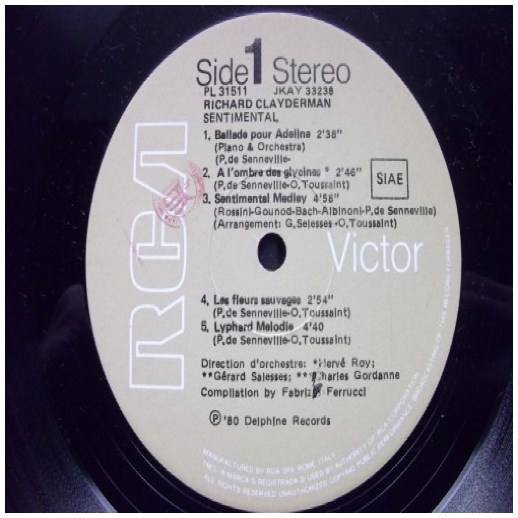 RICHARD CLAYDERMAN - SENTIMENTAL | VINILO USADO