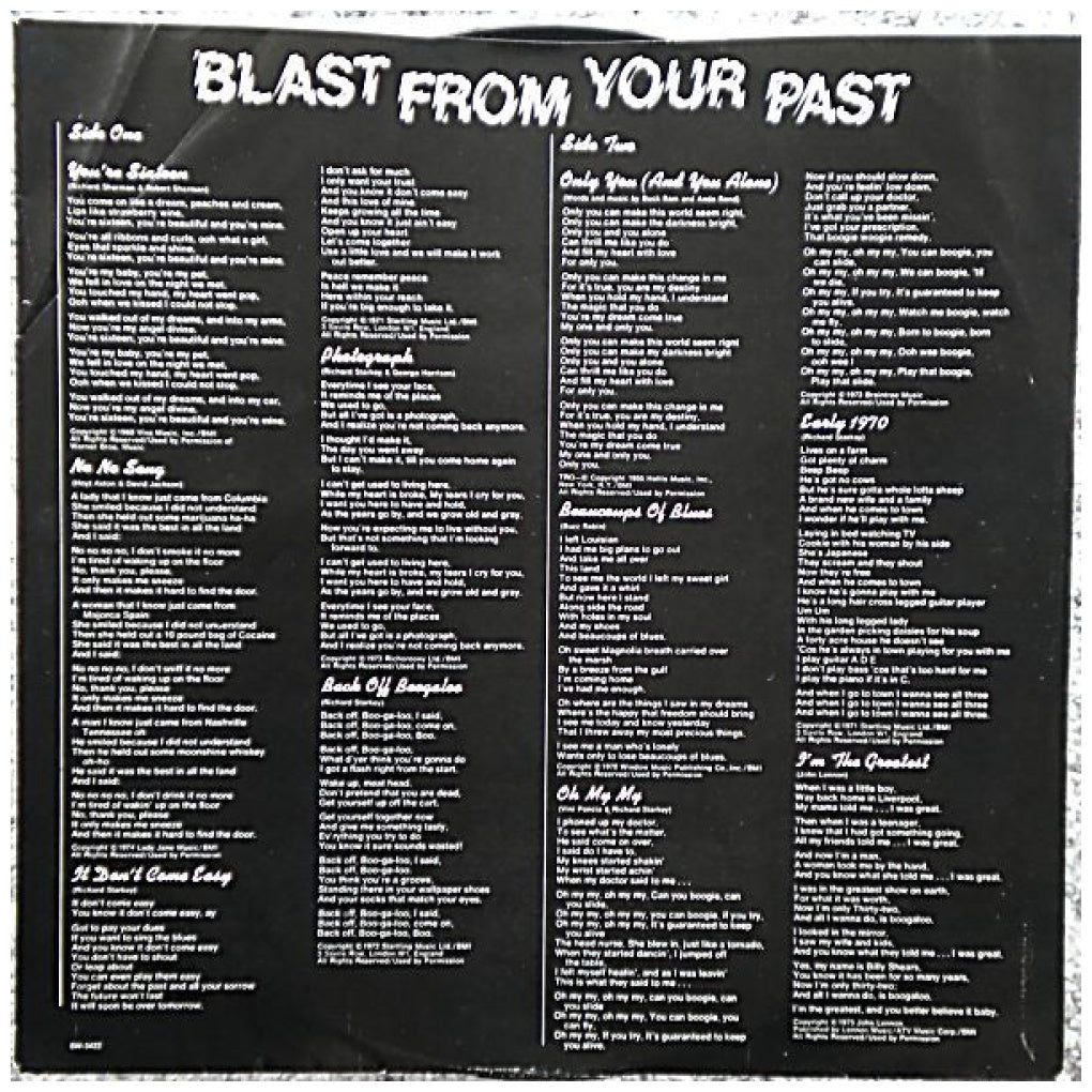 RINGO STARR - BLAST FROM YOUR PAST | VINILO USADO