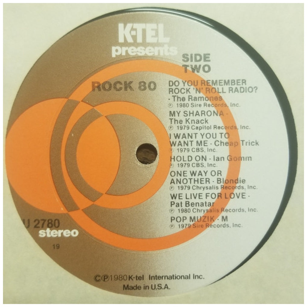 ROCK 80 - VARIOUS ARTIST | VINILO USADO