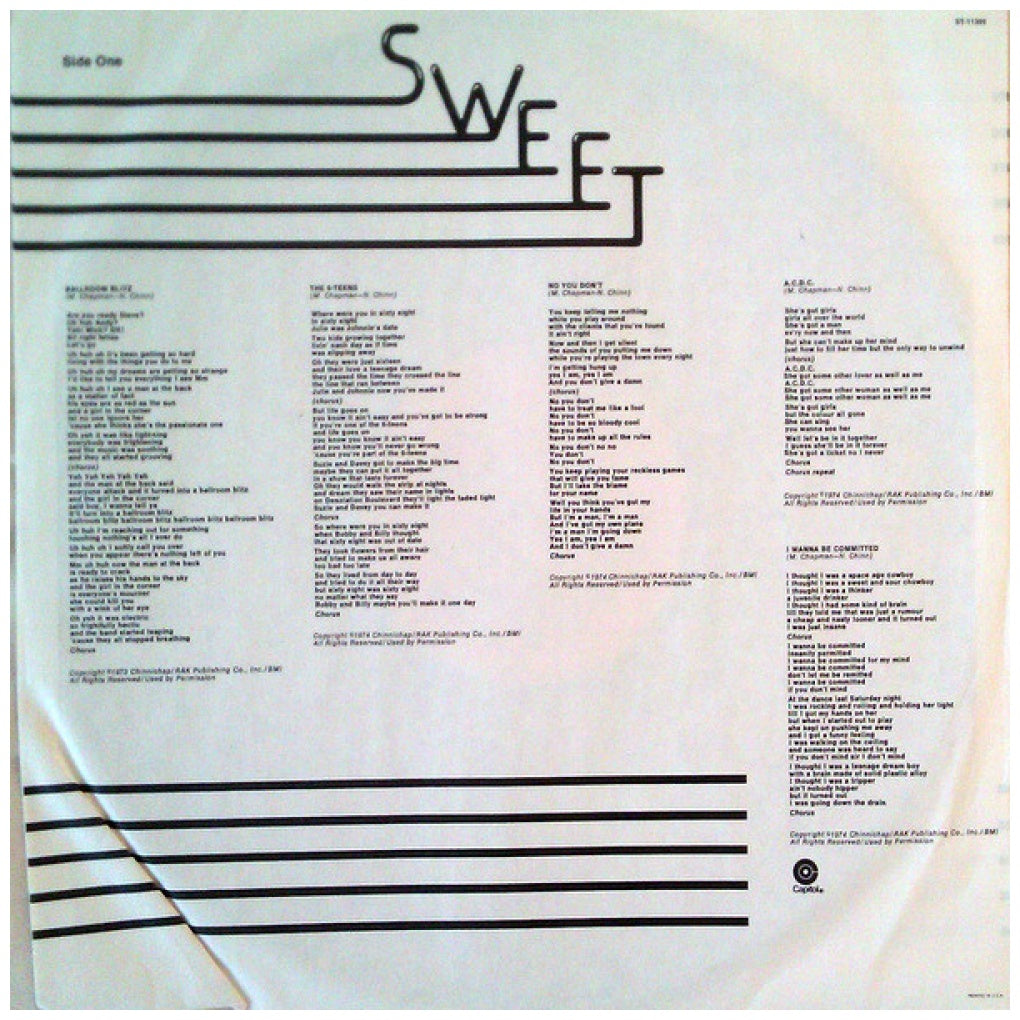 SWEET - DESOLATION BOULEVARD (USA VERSION) | VINILO USADO