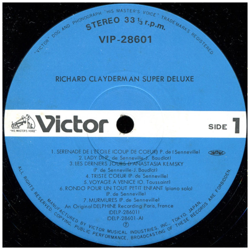 RICHARD CLAYDERMAN - SUPER DELUXE (MADE IN JAPAN) | VINILO USADO