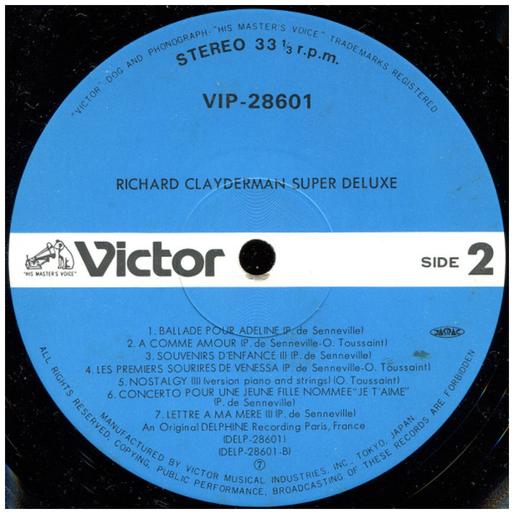 RICHARD CLAYDERMAN - SUPER DELUXE (MADE IN JAPAN) | VINILO USADO