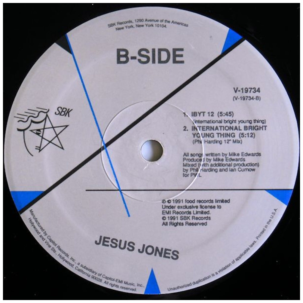 JESUS JONES - RIGHT HERE, RIGHT NOW | 12" MAXI SINGLE VINILO USADO