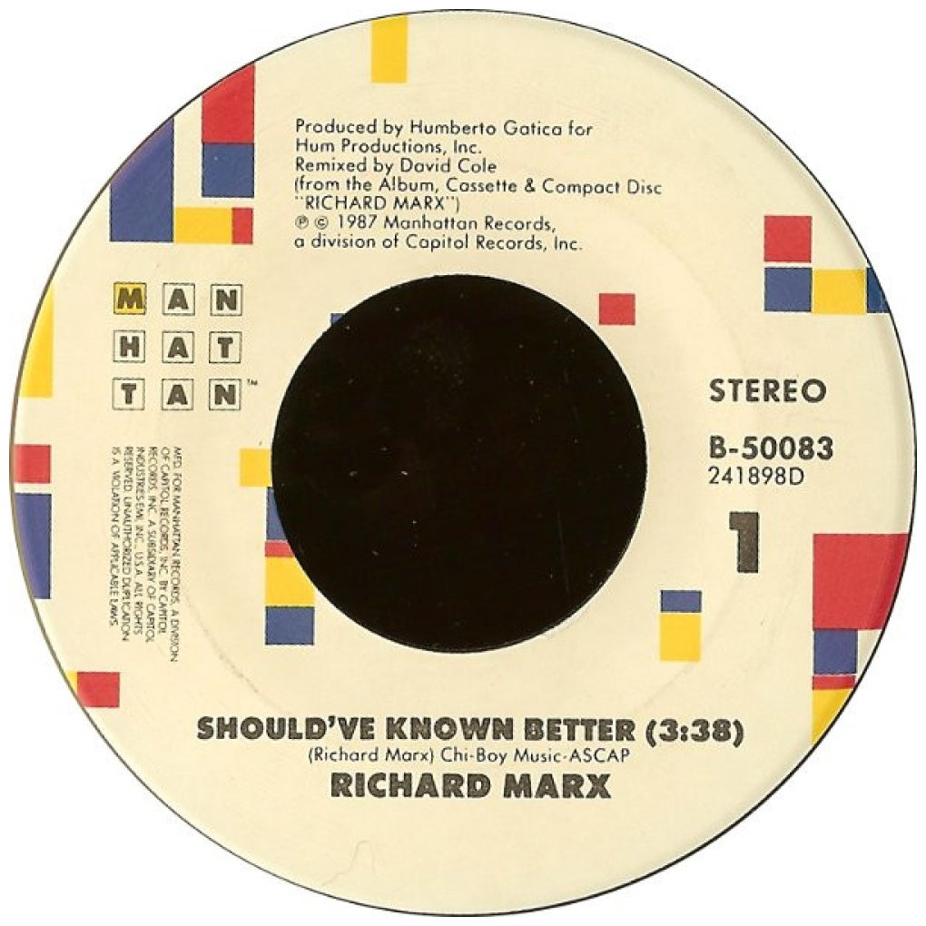 RICHARD MARX - SOULD'VE KNOWN BETTER | 7" SINGLE USADO