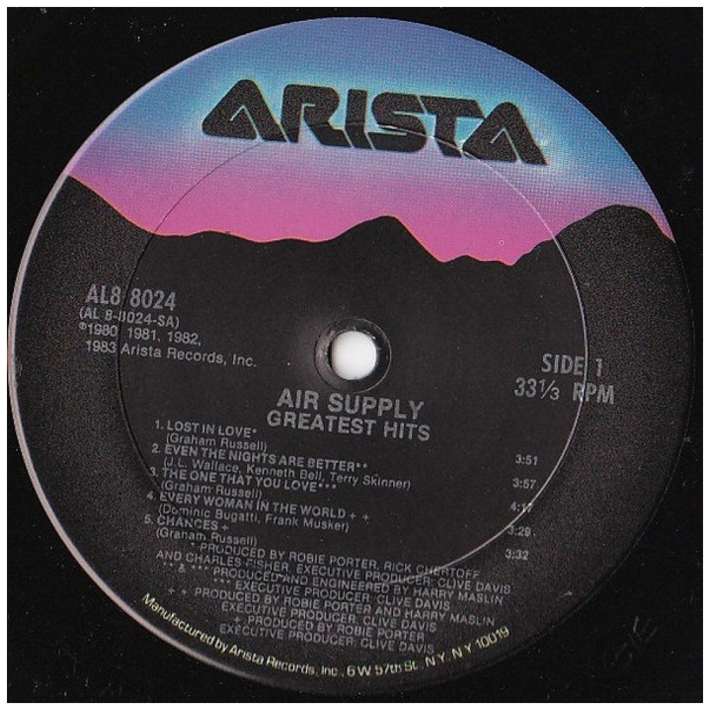 AIR SUPPLY - GREATEST HITS | VINILO USADO