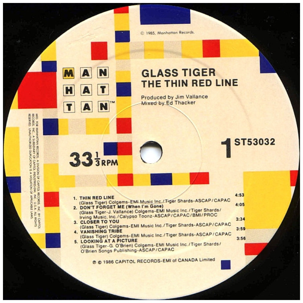 GLASS TIGER - THE THIN RED LINE | VINILO USADO