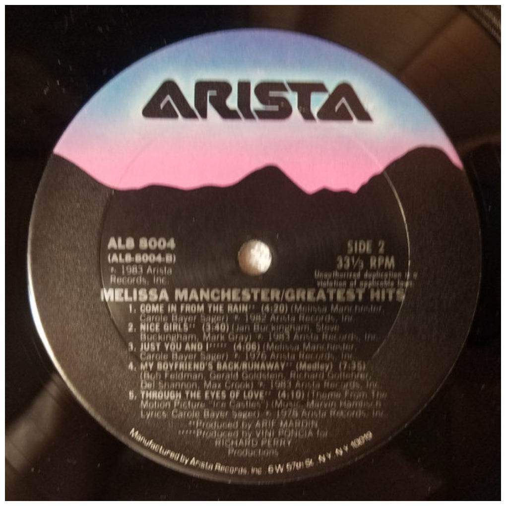 MELISSA MANCHESTER - GREATEST HITS | VINILO USADO