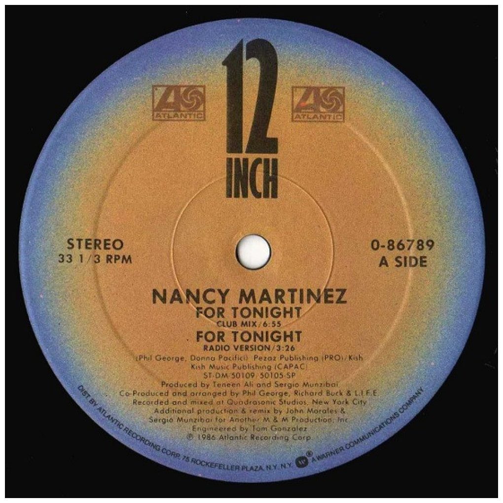 NANCY MARTINEZ - FOR TONIGHT | 12" MAXI SINGLE VINILO USADO