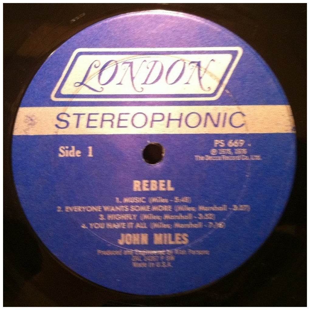 JOHN MILES - REBEL | VINILO USADO