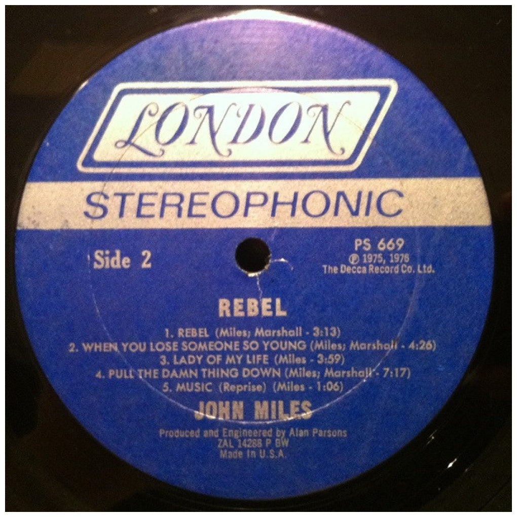JOHN MILES - REBEL | VINILO USADO