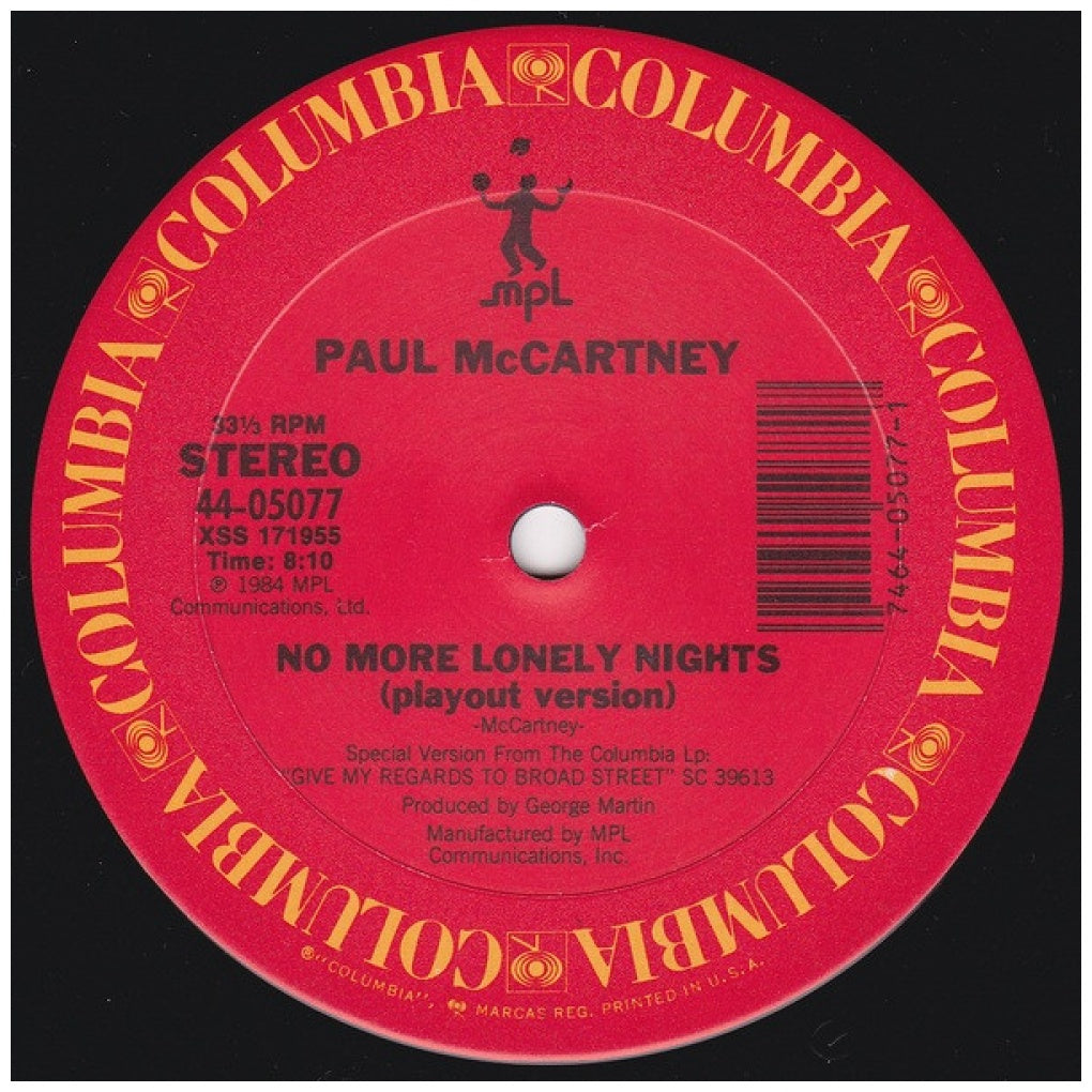 PAUL McCARTNEY - NO MORE LONELY NIGHTS (EXTENDED VERSION) | 12" MAXI SINGLE VINILO USADO