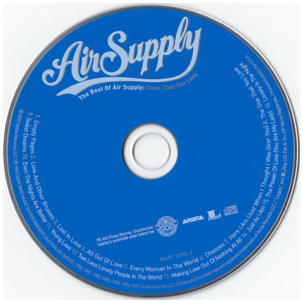 AIR SUPPLY - ONES THAT YOU LOVE: BEST OF AIR SUPPLY | CD