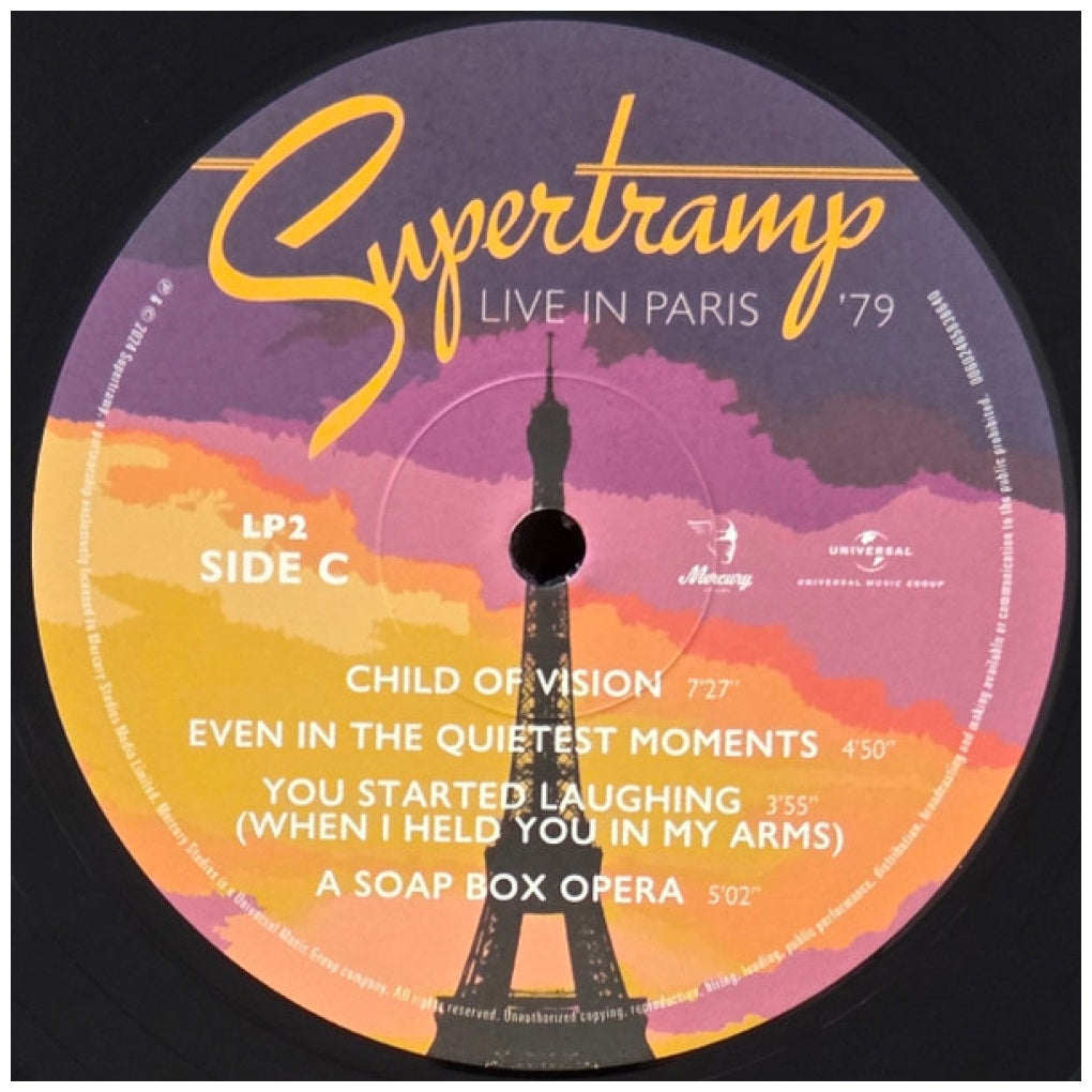 SUPERTRAMP - LIVE IN PARIS '79 (3LP) (2025) | VINILO