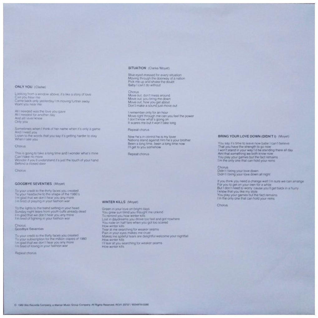 YAZOO - UPSTAIRS AT ERIC'S (ULTRA CLEAR VINYL) (2025) | VINILO