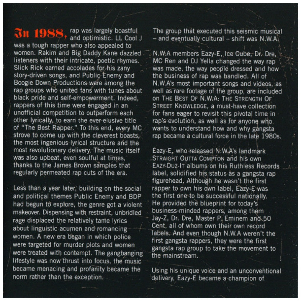 N.W.A. - BEST OF N.W.A: THE STREET KNOWLEDGE | CD