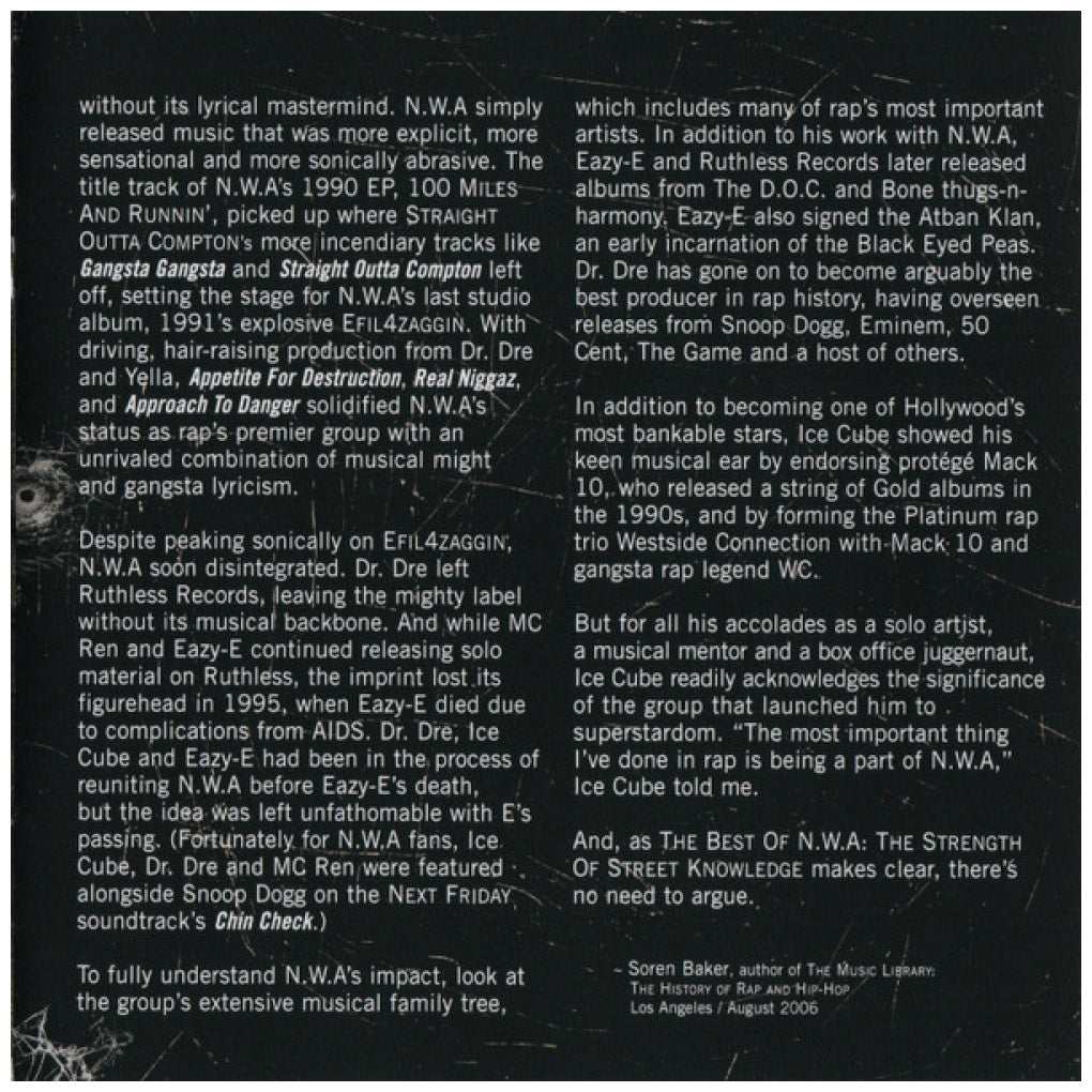 N.W.A. - BEST OF N.W.A: THE STREET KNOWLEDGE | CD