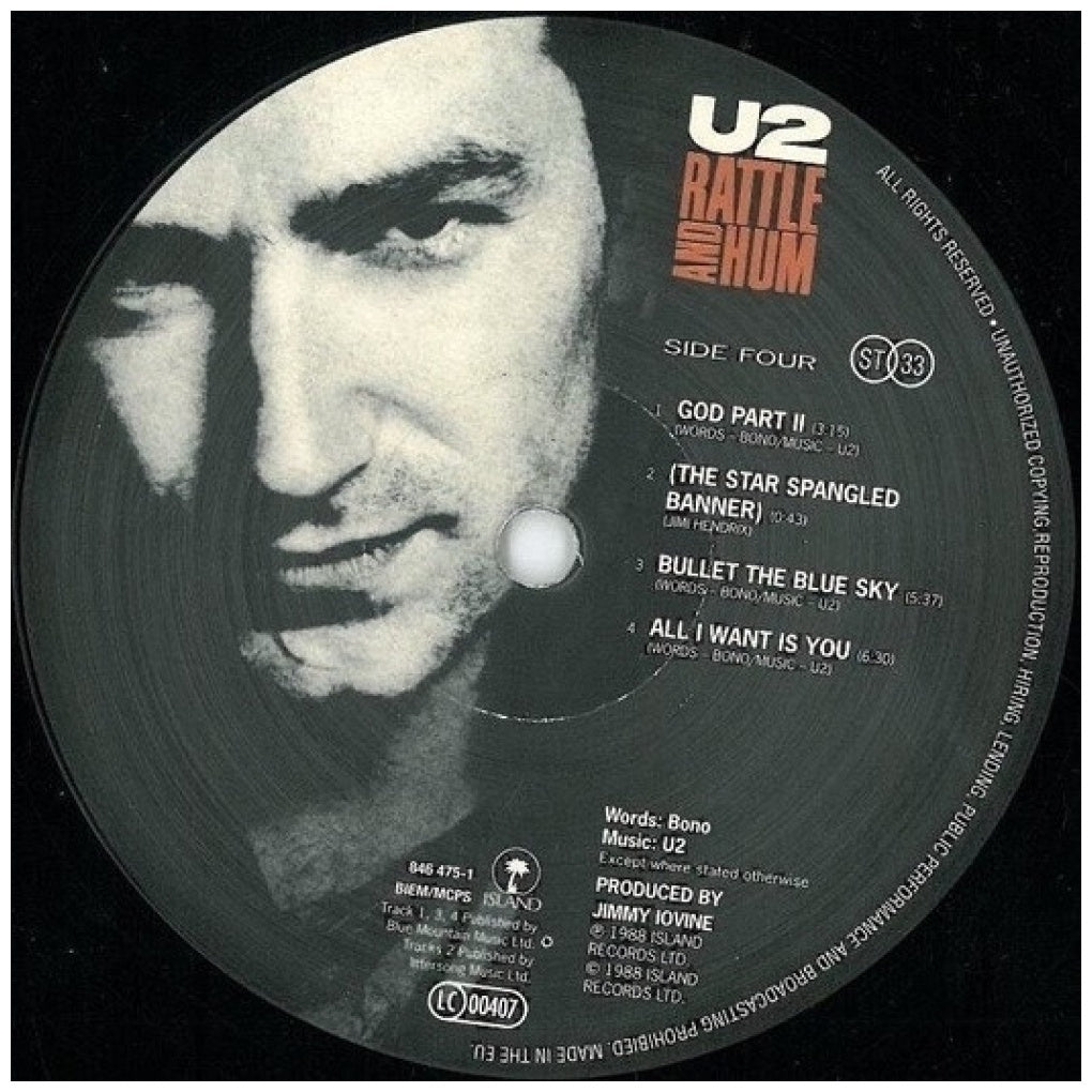U2 - RATTLE & HUM (ORIGINAL ARTWORK)(2LP) | VINILO