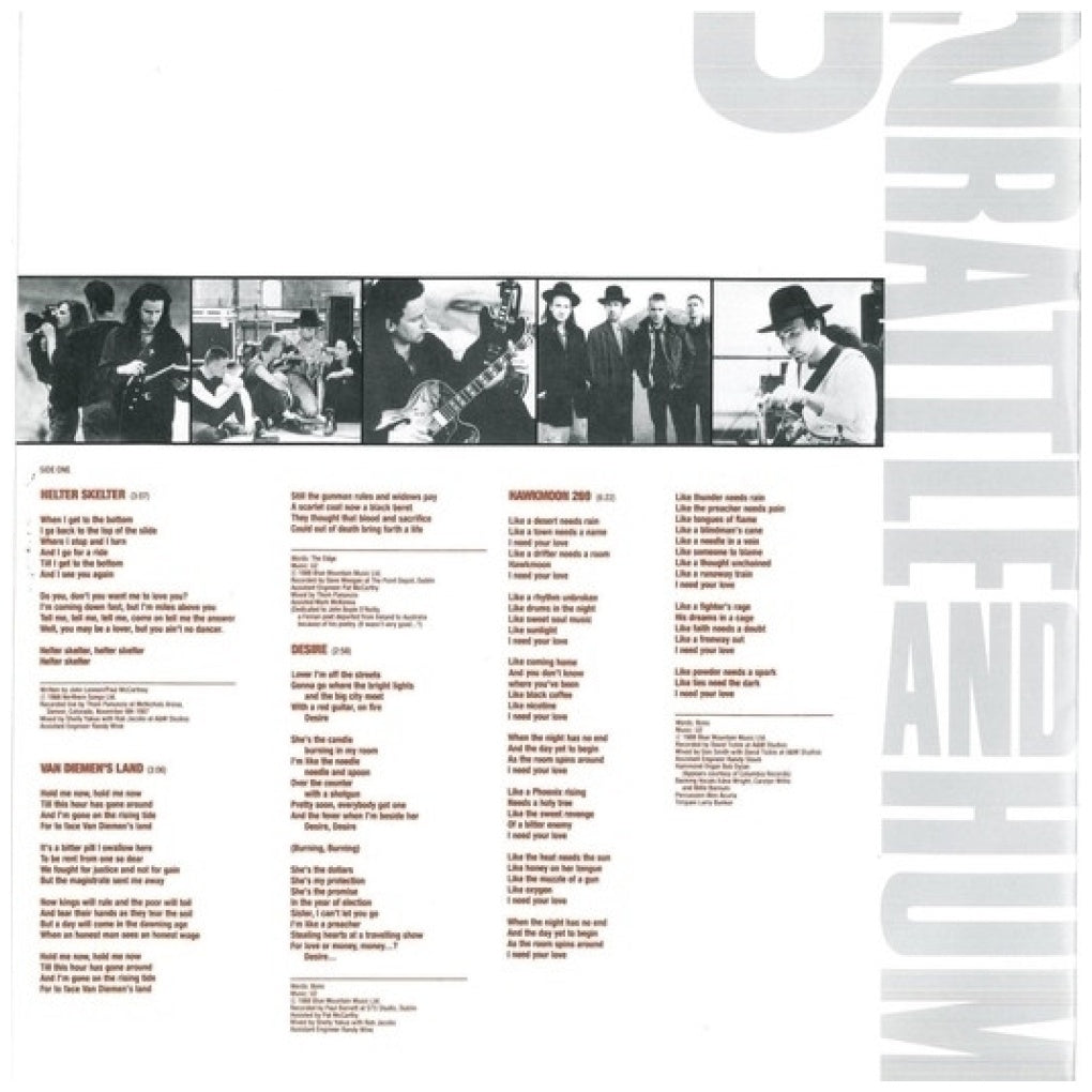 U2 - RATTLE & HUM (ORIGINAL ARTWORK)(2LP) | VINILO